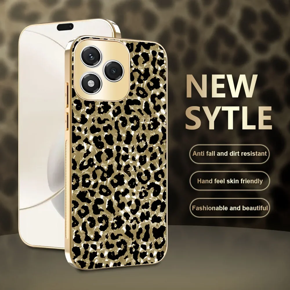 Luxury Gold Leopard Print Glitter Hard Phone Case