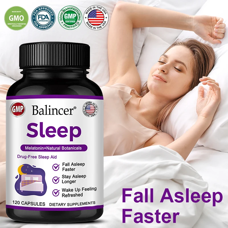 

Melatonin Booster - Helps Reduce The Time It Takes To Fall Asleep and Maintain Normal Sleep Cycles, Improving Sleep Quality