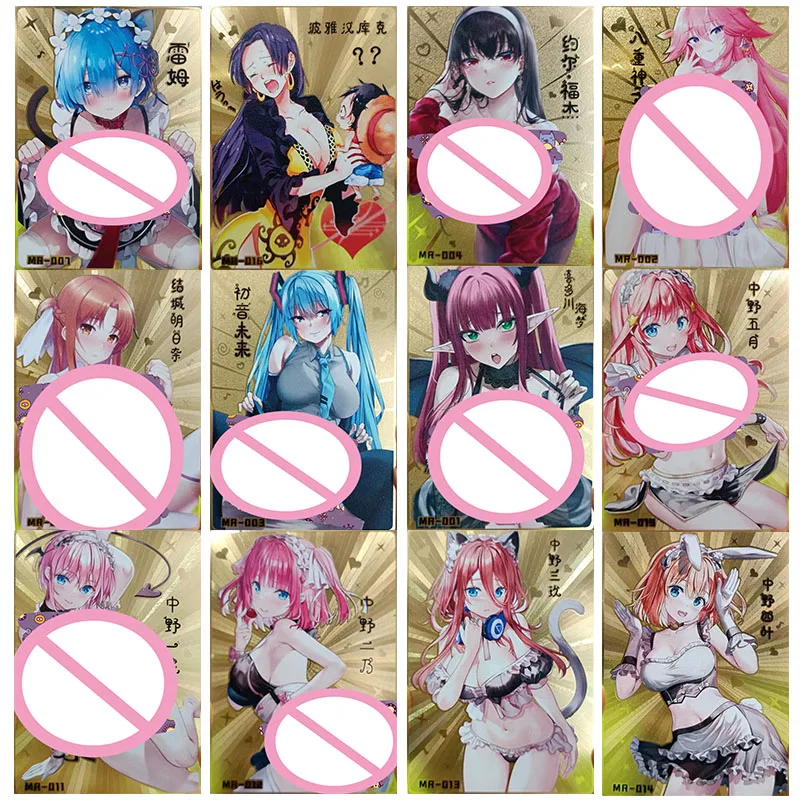 

Anime Goddess Story MR Metal Flash Card Hatsune Miku Yor Forger Altria Sakurajima Mai Ganyu Collection Card Christmas Birthday