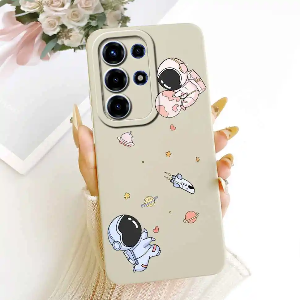 Floral Silicone Soft Shockproof Back Cover Case