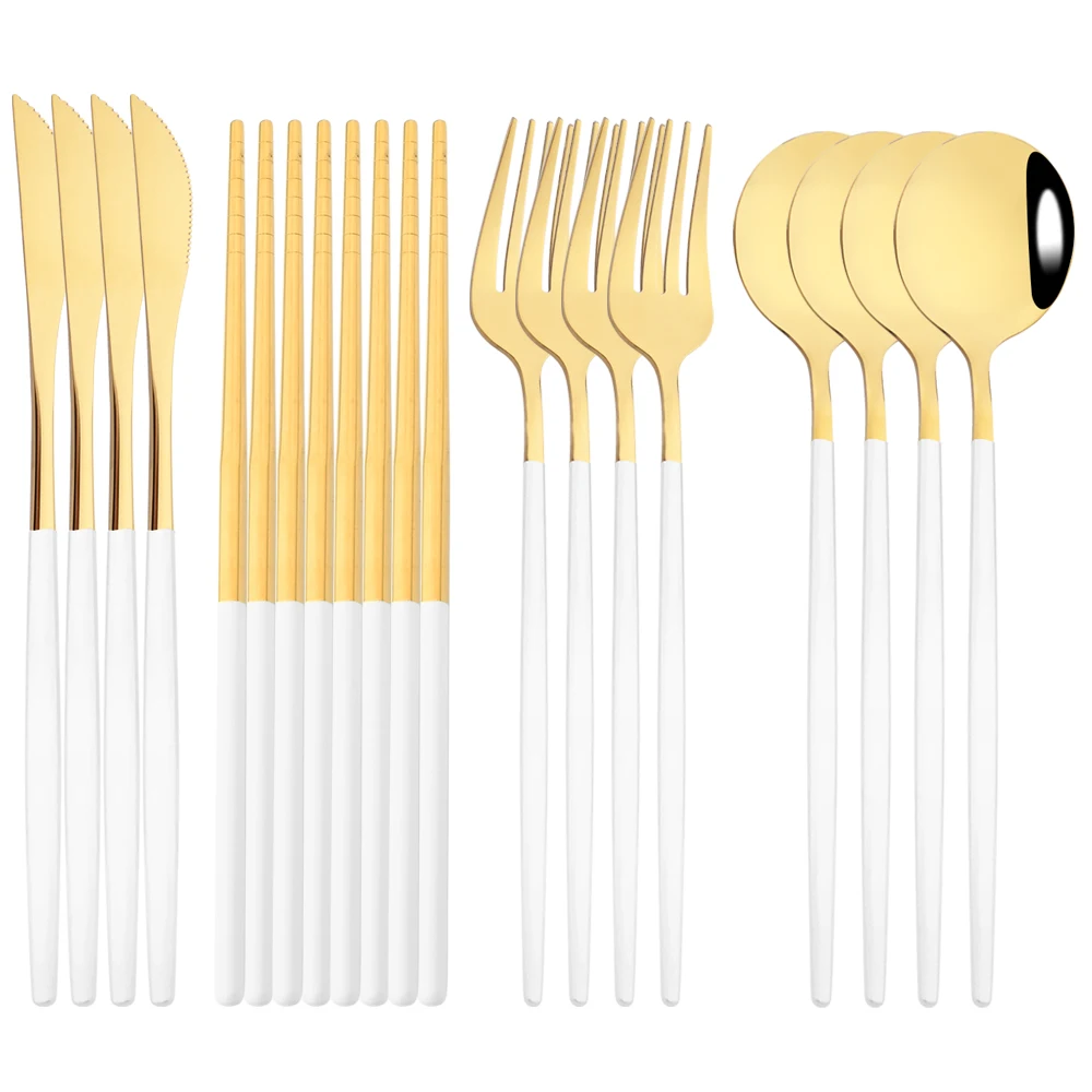 16Pcs White Gold