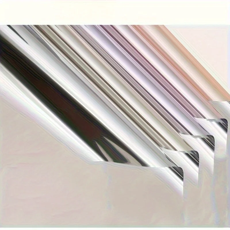 Reflective Sky Mirror Floral Bouquet Packaging Paper - 5 Sheets