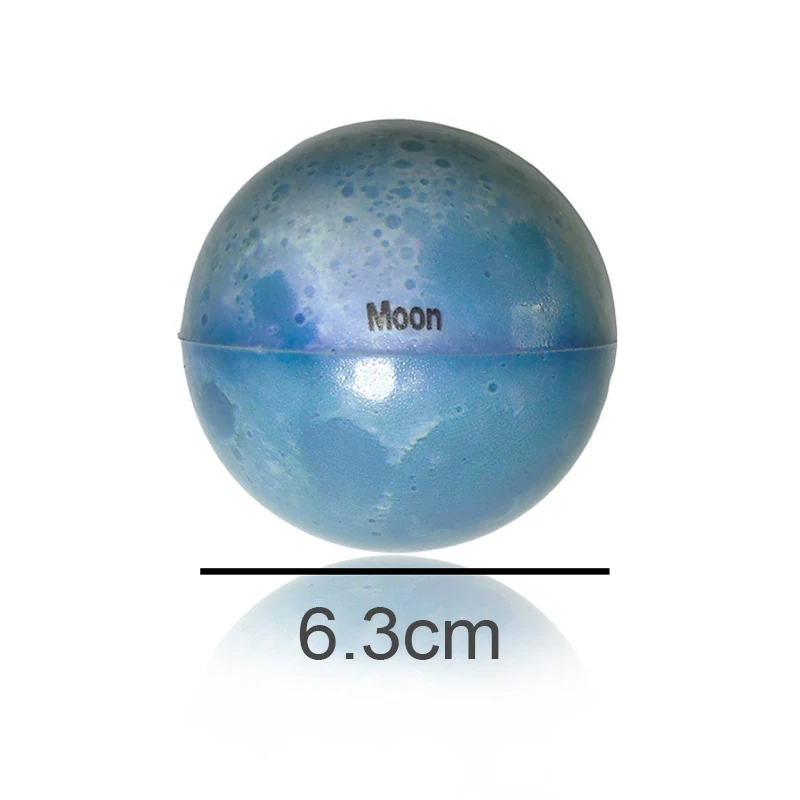 Children's Eight Planets Bouncy Ball - Moon Star Sponge Elastic Printing Stress Relief Toy 6