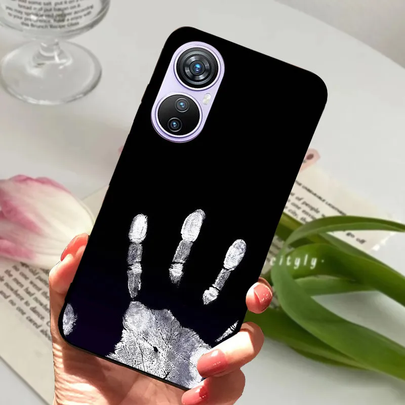 Animal Cartoon Soft Silicone Black Phone Case, 6.67 Premium Cover