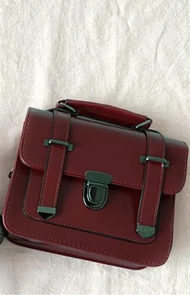 Women Vintage Preppy Solid Crossbody Bag Fashion Japanese Streetwear Casual Handbags Y2k Aesthetic Girls All Match Shoulder Bags