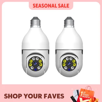 2Pc Ease Life APP-Light Bulb Security Cameras Outdoor Wireless WiFi Camera 5GHz, 360 Degree, E27 Light Socket Screw In Securi 1