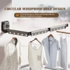 Suction Cup Wall Mount Folding Clothes Drying Rack Space-Saver Mudroom Balcony Invisible Telescopic Clothes Drying Rack Hanger 3