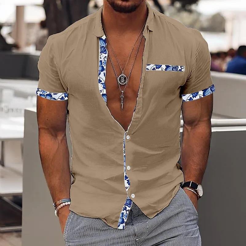 Hawaiian Shirt Men's Hawaiian Short Sleeved Shirt