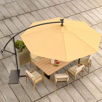 Square Cantilever LED Patio Umbrella 5