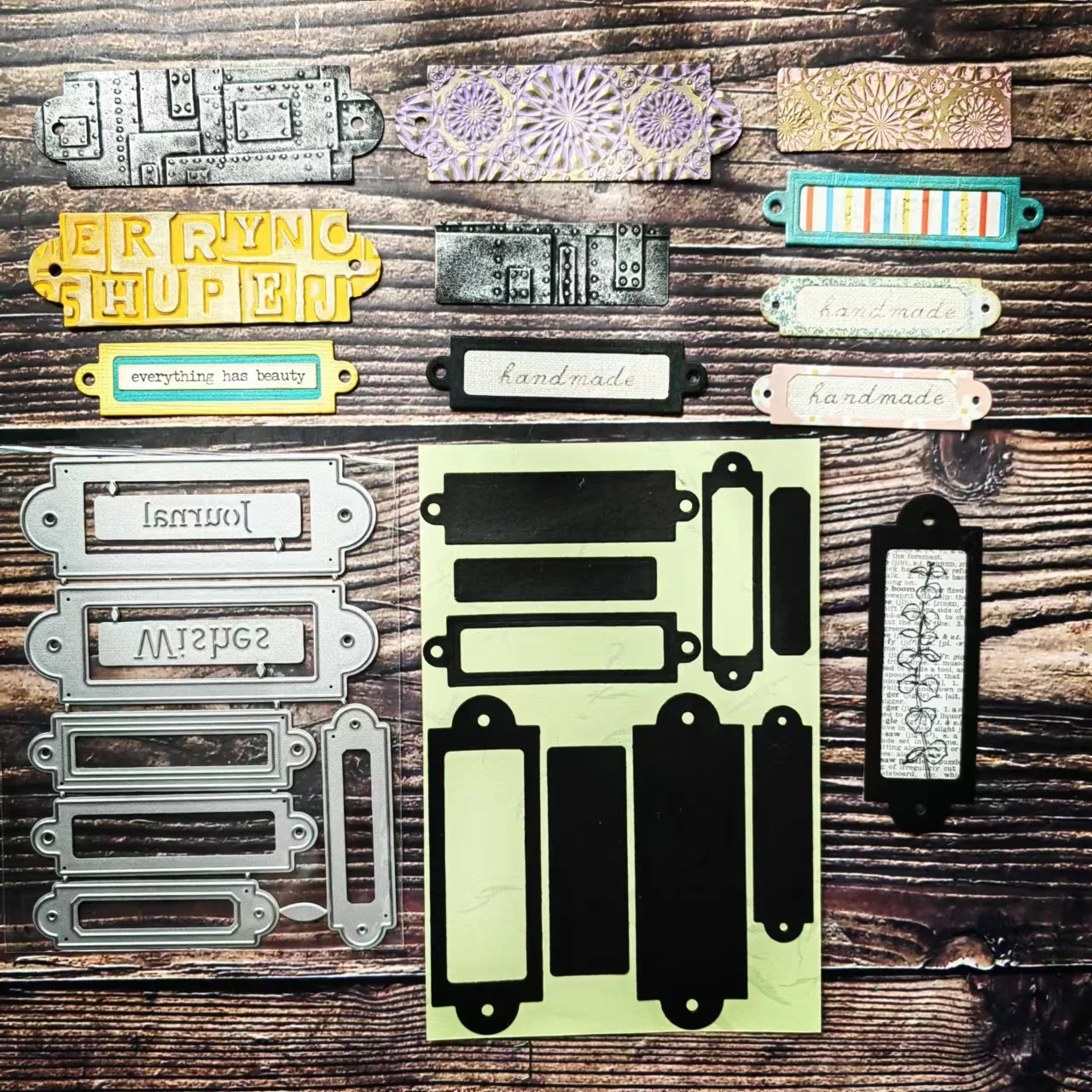 

MK003（Simplified Version） Labels -Thinlits Cutting Dies for JunkJournal Scrapbooking PaperDIY Original Designs