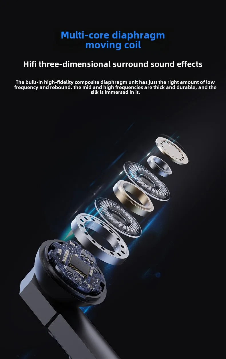 Cool mecha wind in-ear super long battery life game e-sports high sound quality