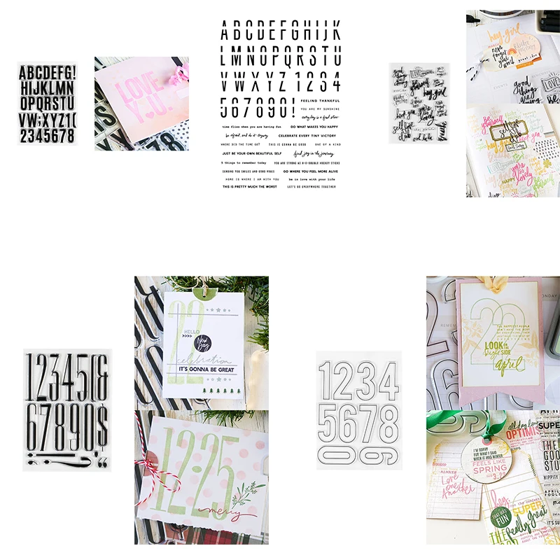 

Number 0-9 Notch Alphabets A-Z Letter Words Clear Transparent Sentences Wishes Stamps DIY Scrapbooking Card 2022 NEW
