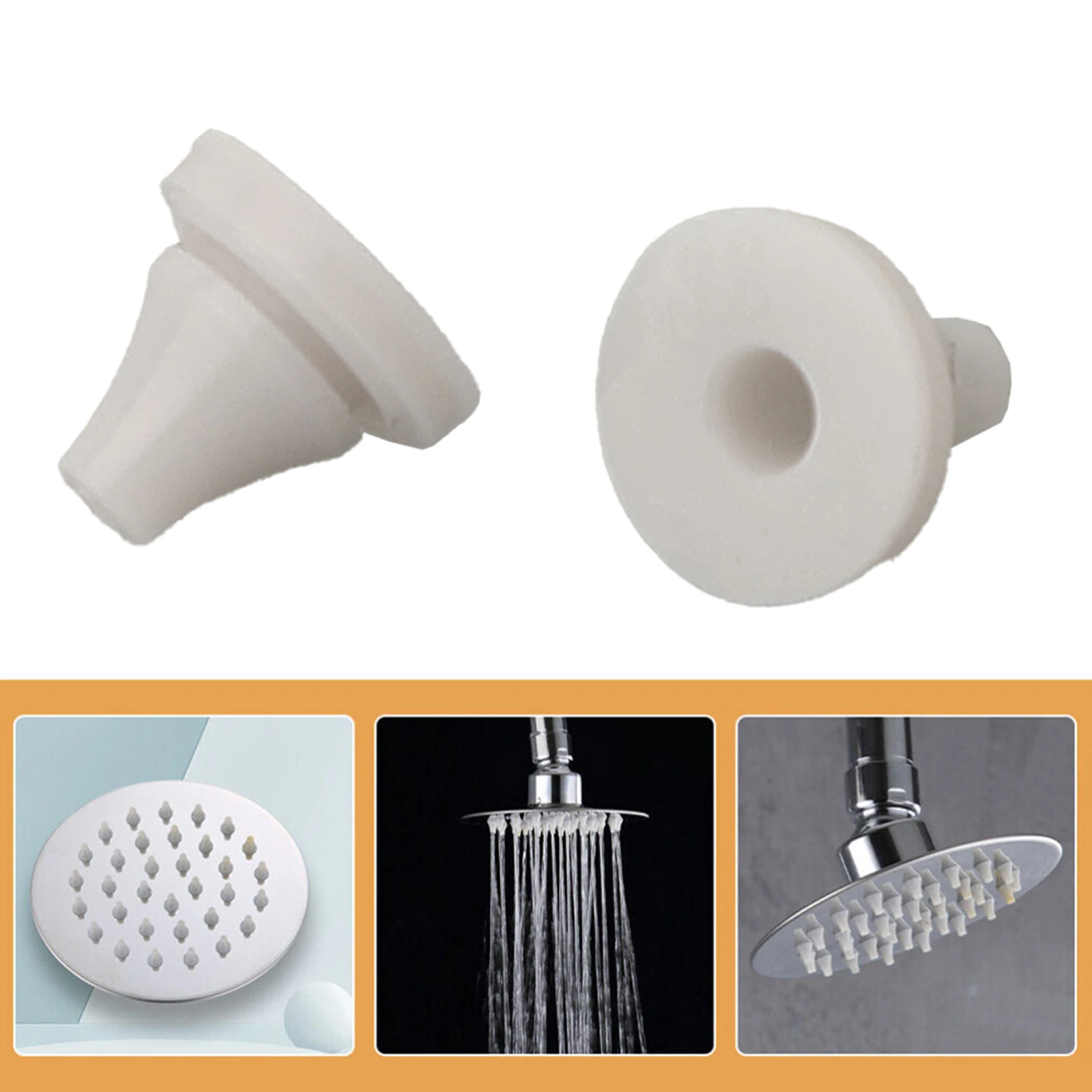 Description Picture 6 of item50pcs Shower Head Silicone Nozzle Nipple Replacement Water Sprinkler Top Spray Accessories Parts Fits 8mm Hole