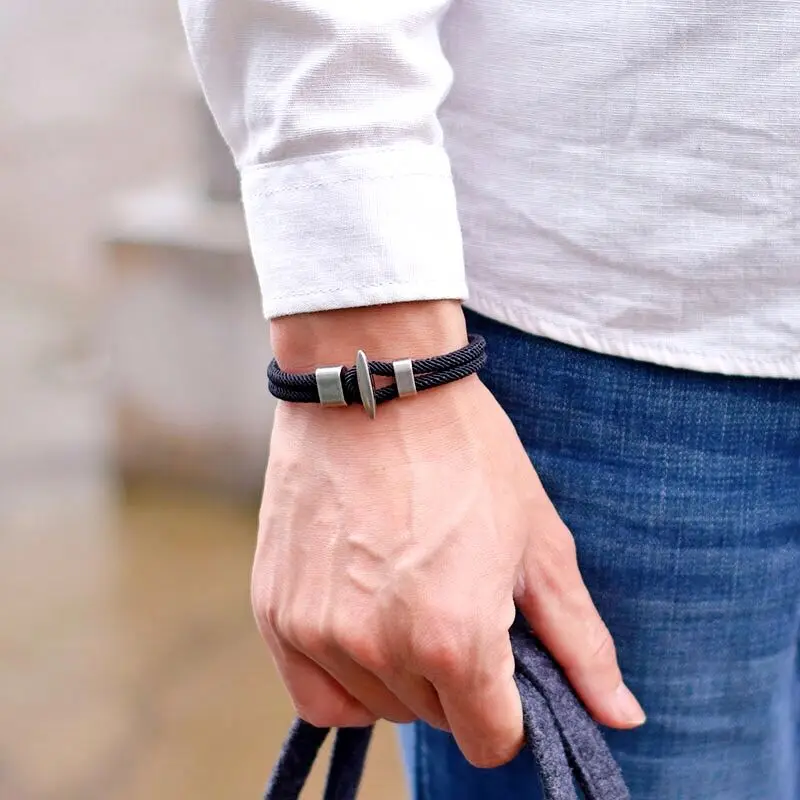 Men Nautical Surfing Retro Rope Bracelet