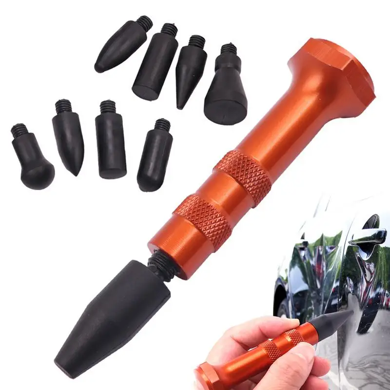 

Car Tap Down Pen Metal Dent Pen With 9 Tips Shapes Car Repair Pen Car Repair Kit Dent Puller Kit For Car DIY Auto Body Dent