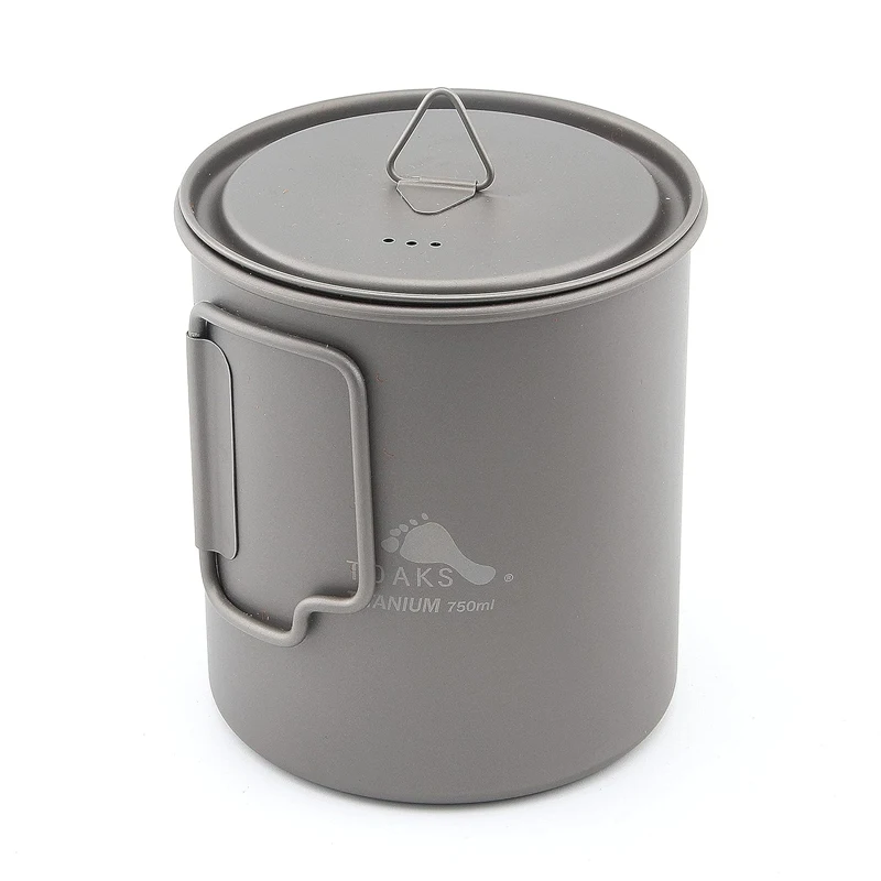 TOAKS Titanium 750ml Pot POT-750 Titanium Cup Ultralight Outdoor Tableware Camping Mug titanium tableware outdoor pot titanium cup