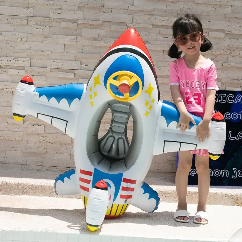 Inflatable Children's Life Ring Riding Circle Swimming Ring Baby Seat Circle Baby Airplane Direction Disc 1-6