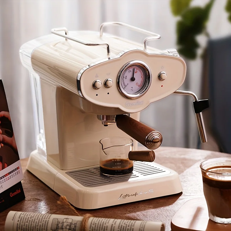 coffee maker machine Semi-automatic Espresso 15bar Retro Design  With Milk Frother design coffee frother 3