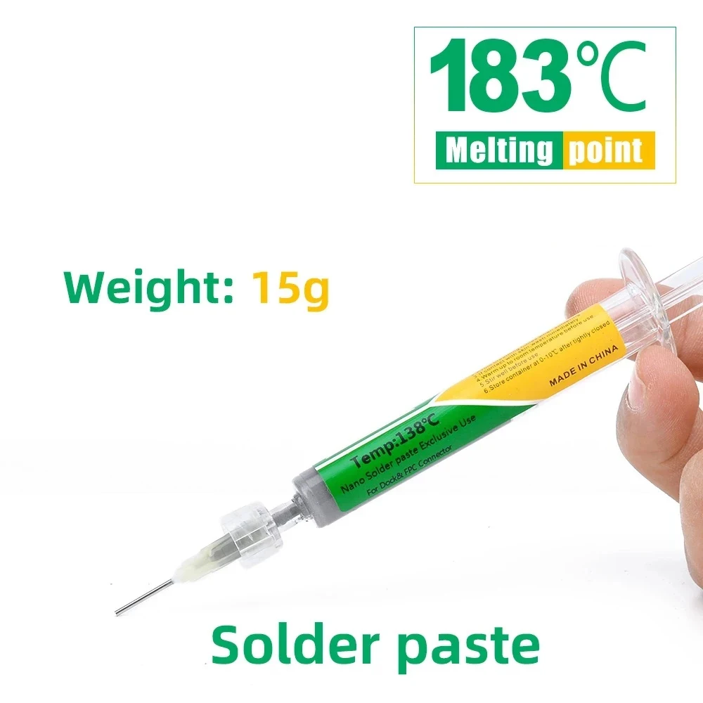 New Type Low Temperature Leadfree Syringe Smd Solder Paste Flux For