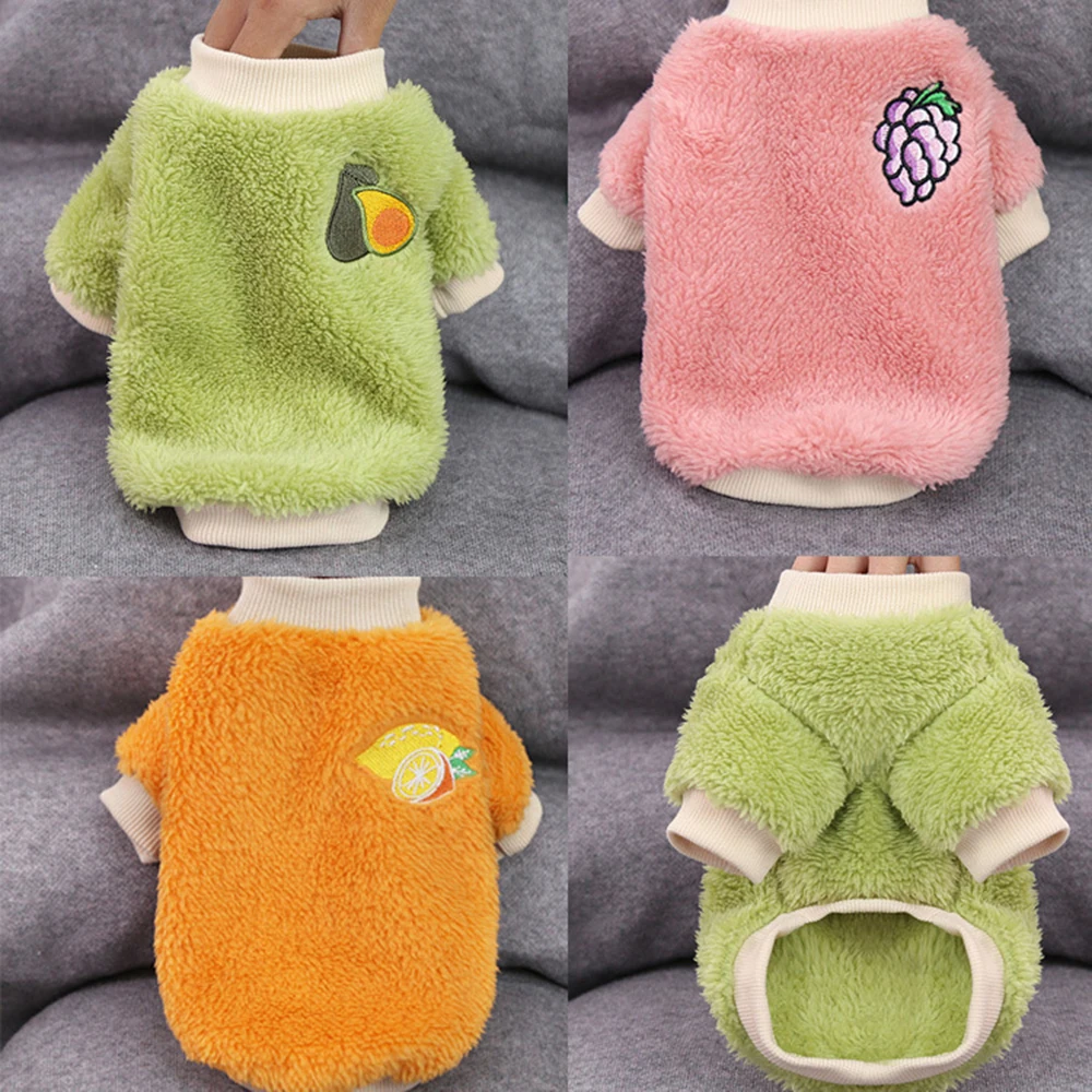 Pet Clothes Winter Warm Pullover Soft Fleece Pet Clothes For Small Dogs Puppy Cat Chihuahua Vest French Bulldog Costume Yorkie Pug Jacket