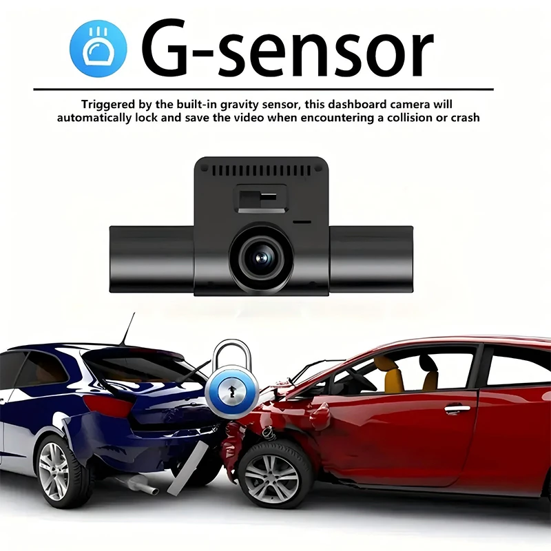 Dashboard Recorder 4-Lens 1080P Car Night Vision Machine Rotatable Camera Cyclically Record Reversing Camera 2.0-Inch