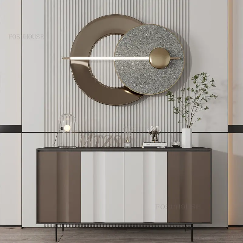 Modern Minimalist Metal Wall Hanging Living Room Sofa Wall Decoration Pendant Bedroom Bedside Wrought Iron Hanging Decoration 3
