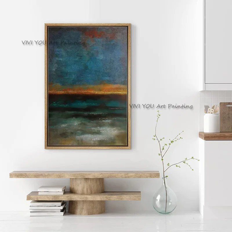 

Handpainted Nature Seascape Cloud Ocean Sea Sky Landscape on Canvas Wall Picture for Home Decor Art
