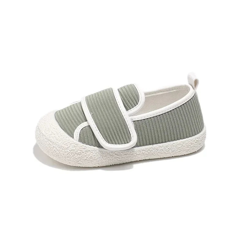 Stripe Cloth Vamp Baby Shoes for Everyday Slip On Shallow Children Shoes Girls Boys Sneakers Ins Skin-friendly Kids