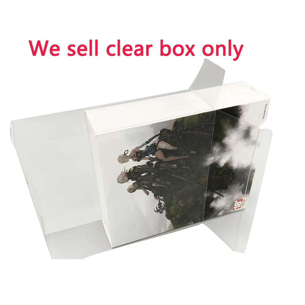 

100PCS For PS4 Game Clear Transparent Box Cover For NieR Replicant Collector's Edition Collection Display Storage PET