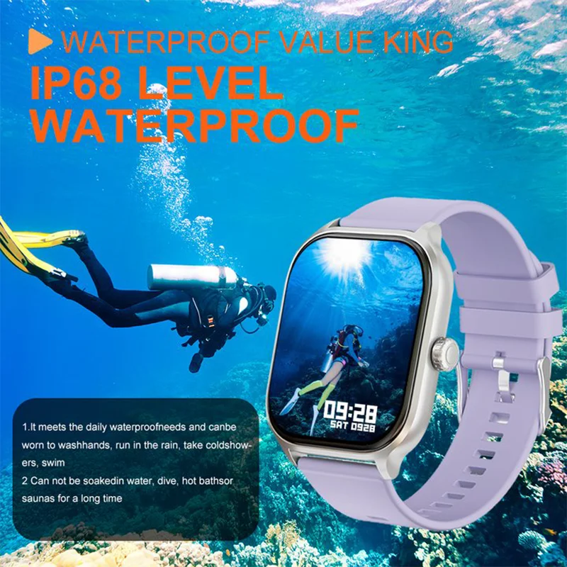 스마트 시계 Ftiness Tracker 2.01 블루투스 통화 SmartWatch 남성용 여성용 어린이 시계 보수계 IP68 방수 123 스포츠 모드