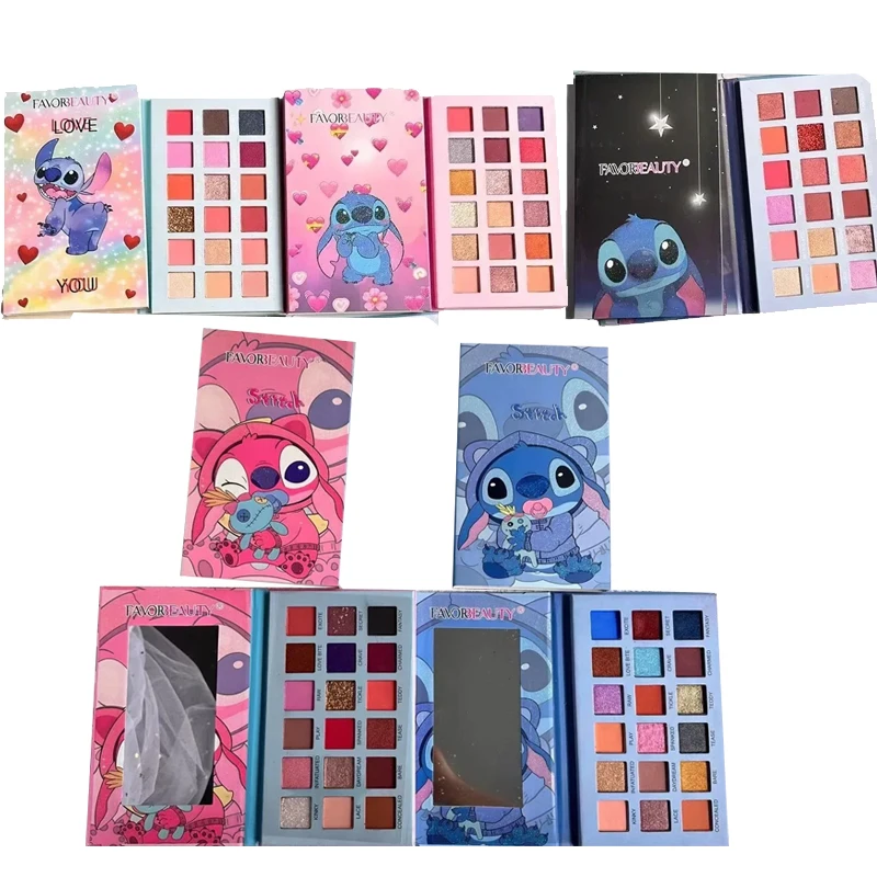 

Disney Stitch Beauty Glazed 18 Color Makeup Eyeshadow Palettes Gorgeous Make Up Palette Eyeshadows Big Pigmented Pressed Powder
