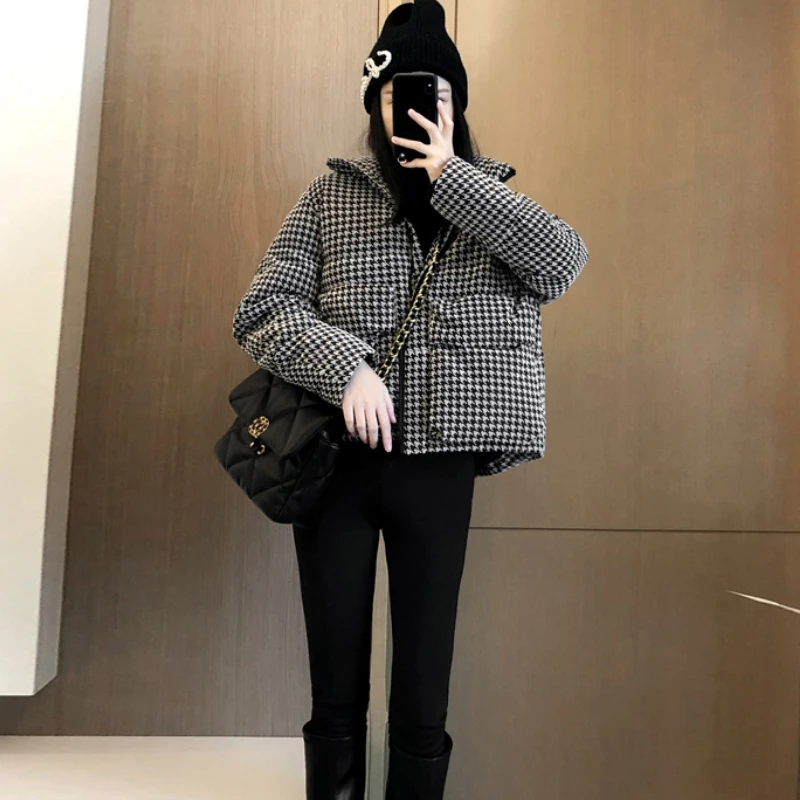 Autumn Winter Jacket Women 2023 Korean Chic Super Hot Parka Black Puffer Jacket Thickened Loose Short Coat Streetwear Warm New