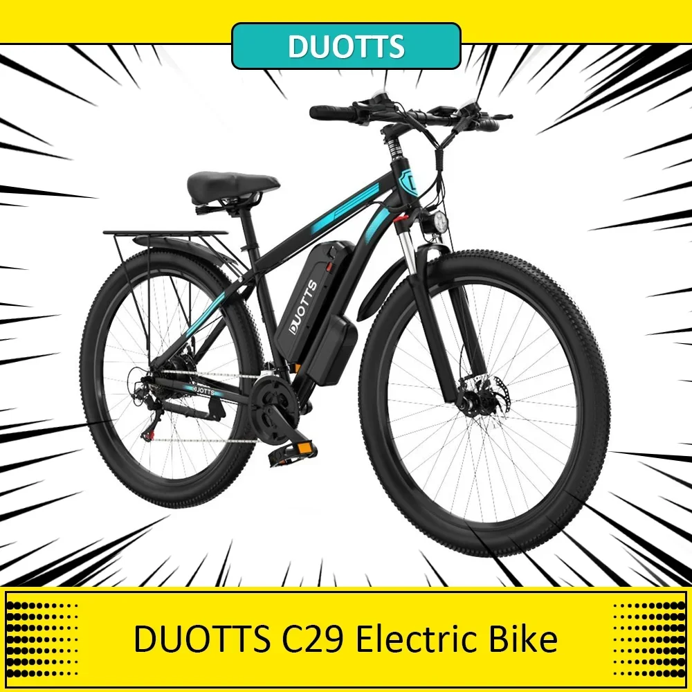 Duotts C29 Bici Elettrica 750W Mountain Bike 48V 15Ah Batteria Per 50Km Gamma 50 Km/H Velocità Massima 21 Velocità Gear Outdoor Fat Ebike