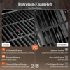 Burner Gas BBQ Grill with Side Burner and Porcelain-Enameled Cast Iron Grates, Propane Grills Outdoor Cooking Barbecue 3