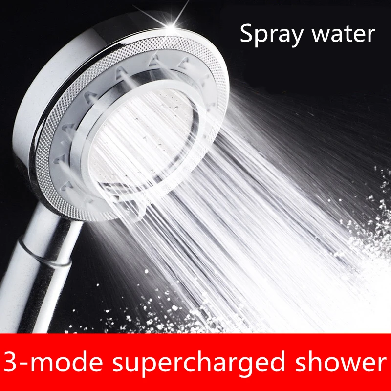 Bathroom Shower Heads 3mode Adjustable Water Saving Sprayer Stop