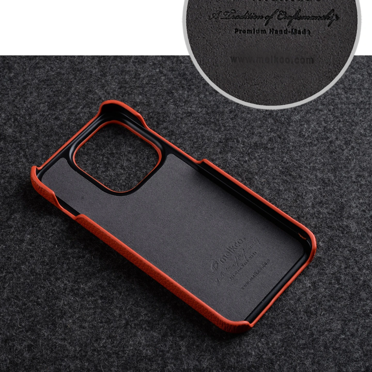 Melkco Genuine Cowhide Leather Lichee Pattern Mobile Phone Case
