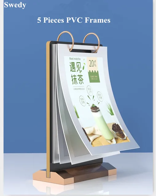 A4 210x297mm Metal Advertising Promotion Price Poster Holder Frame KT Board  POP Clip Acrylic Sign Holder Display Stand