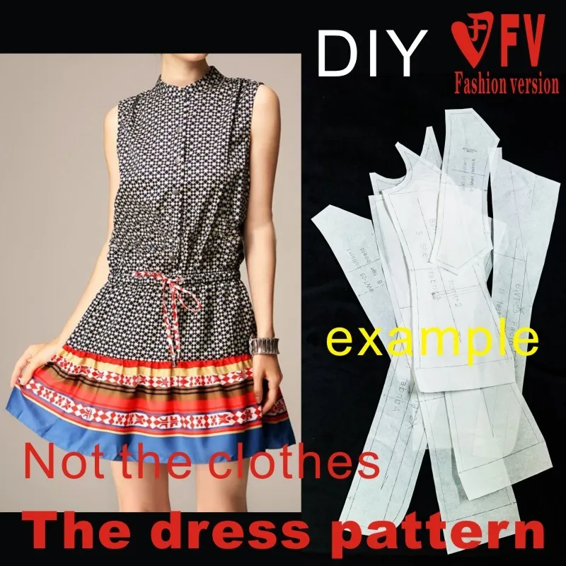 Clothing DIY The dress Dresses Sewing Pattern cutting drawing Dress Sewing Template BLQ-31