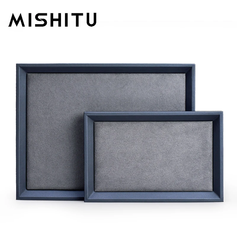 Jewelry Storage Tray MISHITU Premium PU Leather Jewelry Display Tray Jewelry Storage Pallet for Necklace Bangle Ring Earring Bracelet Storage Tray jewelry storage tray