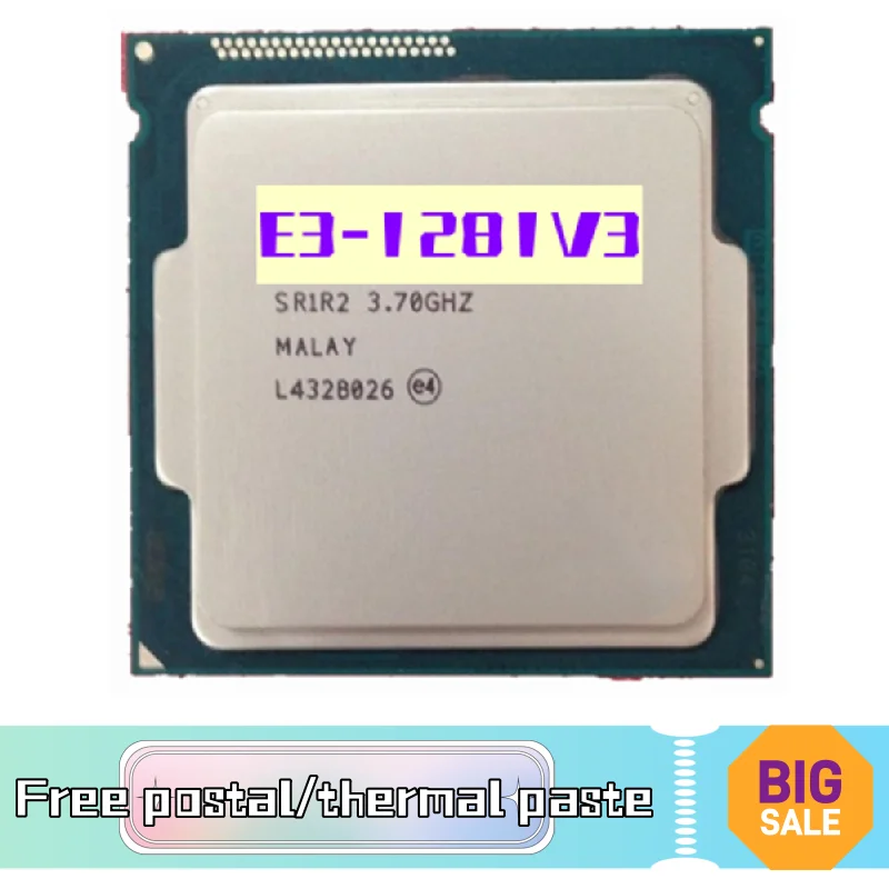 

Xeon E3-1281v3 E3 1281v3 E3 1281 v3 3.7 GHz Quad-Core Eight-Thread CPU Processor L2=1M L3=8M 82W LGA 1150