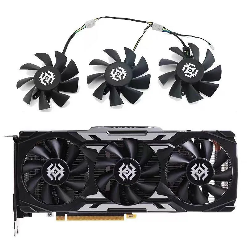 

3pcs Zotac GeForce GTX 1660 SUPER X-GAMING OC3 PRO Graphics Cooling Fan