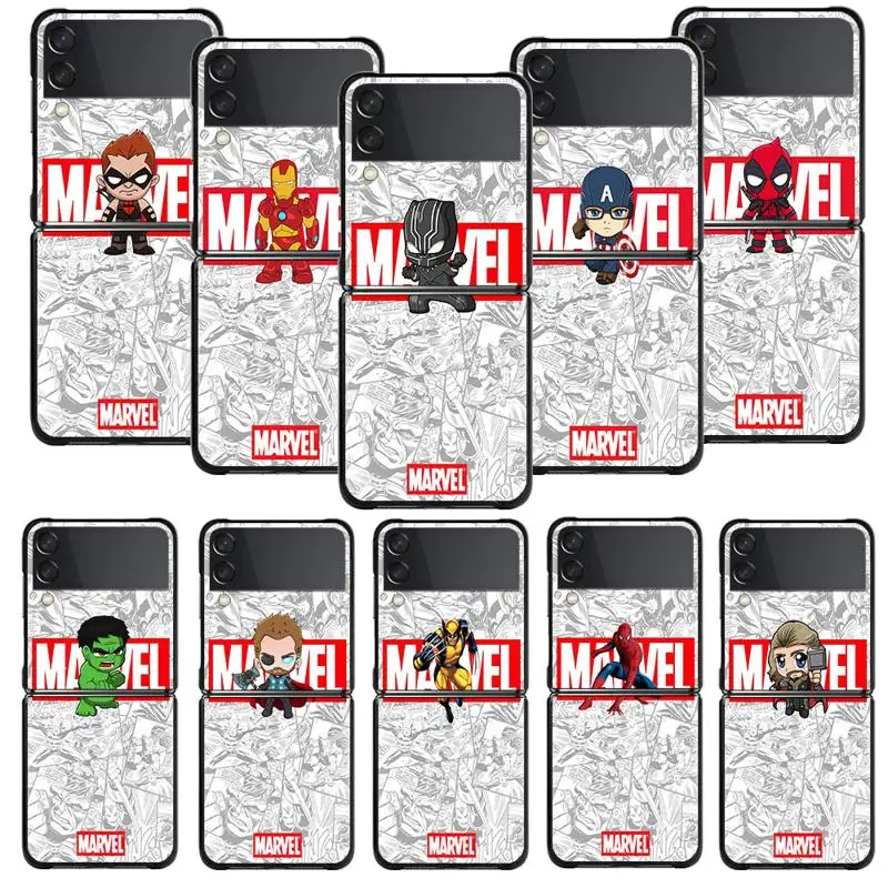 Marvel Avengers Alliance Custodia Per Telefono Cartoon Per Samsung Galaxy Z Flip 5G Z Flip3 5G Z Flip4 Z Flip4 5G Z Flip5 5G Cover Rigida