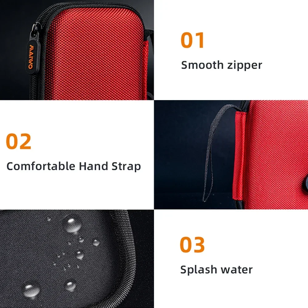 MAIWO 2.5 Inch HDD Box Bag Case Portable Hard Drive Bag for External Portable HDD Storage Protection Black/Red/Blue