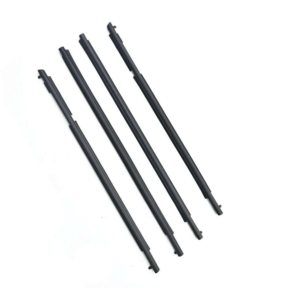 Car Window Weatherstrips 4Pcs For Toyota Land Cruiser Prado 2010-Front Rear Doors Moulding Trim Outer Glass Sealing Belts