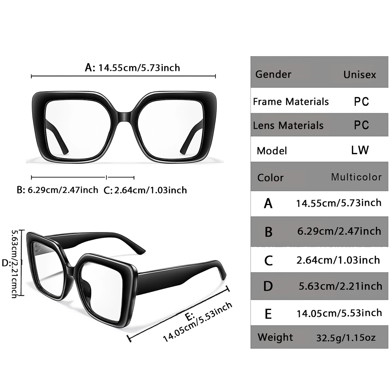 Big Frame Reading Glasses for Men Middle-Aged and Elderly People