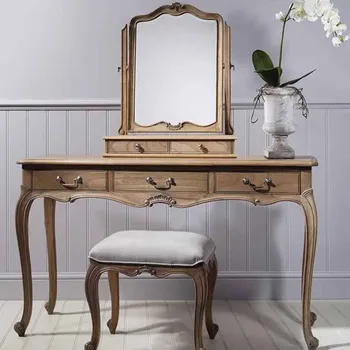 Modern Box Dresser Eithe Bedroom Mirror Stool Modern Women Wooden Dressing Table Makeup Luxury Large Comoda Pra Quarto Furniture