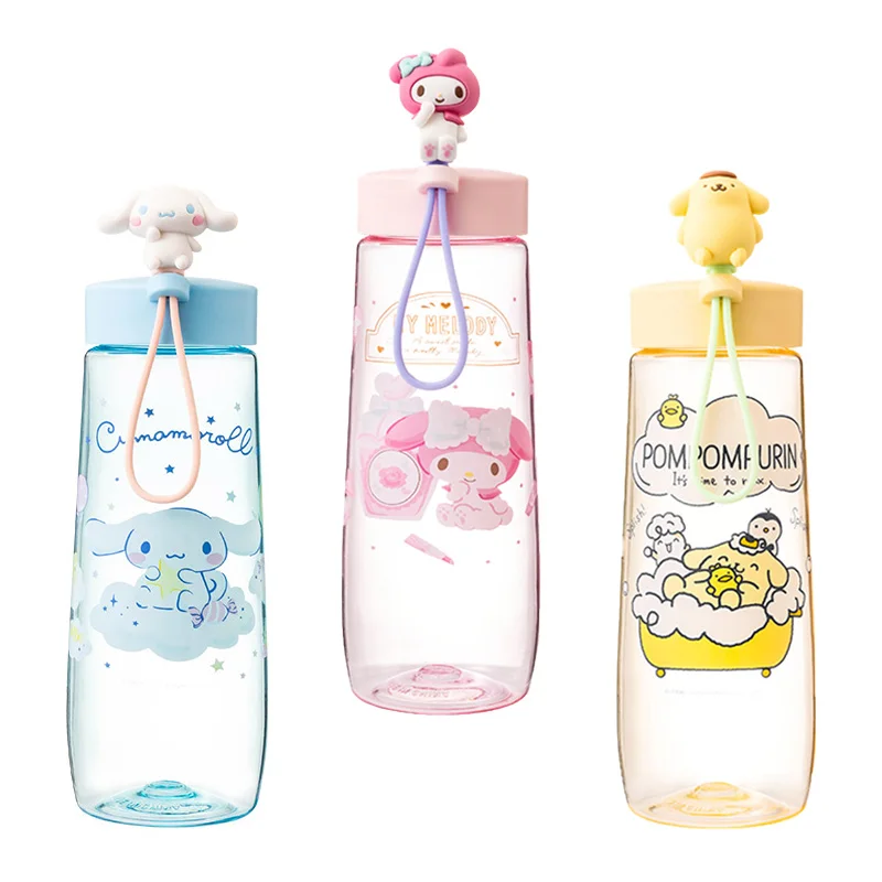 

500mL Kawaii Anime Cinnamoroll Purin Dog My Melody Sanrioed Cartoon Cute Space Cup Outdoor Traveling Water Cup Kids Toy Gifts