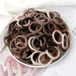 Bulk Pack Black and Gray Seamless Hair Bands - Durable Fashionable Elastics - 100PCS (Mixed Style - 1)