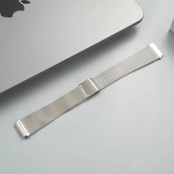 Stainless Steel Watchband for Small Square Metal Watches (Silver strap)