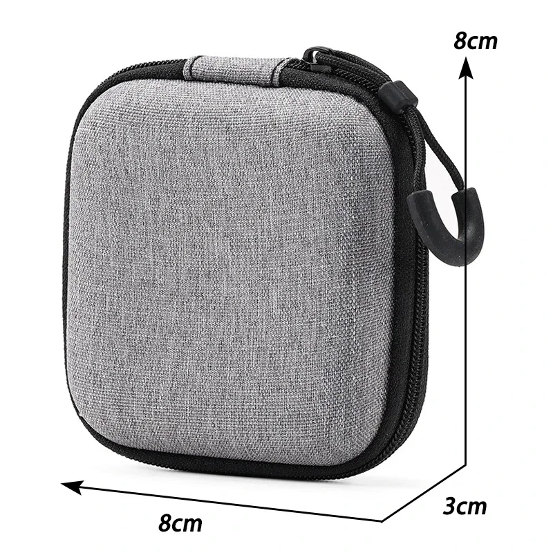 Compact Grey Digital Accessory Organizer – Portable Shockproof Storage Case